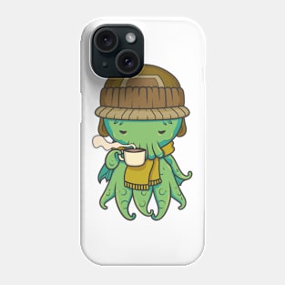 Cute Cthulhu with Hot Chocolate Phone Case