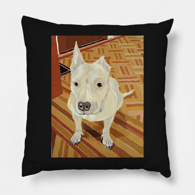 Ed - Super Cool Dog Adopted from the Washington Rescue Alliance Pillow by VegShop