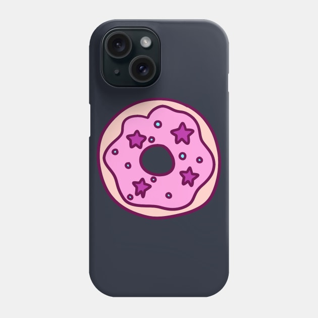 Pink Frosted Star Donut Phone Case by saradaboru