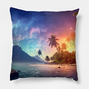 Landscape Magical Dimension Fantastic Planet Surrealist Pillow