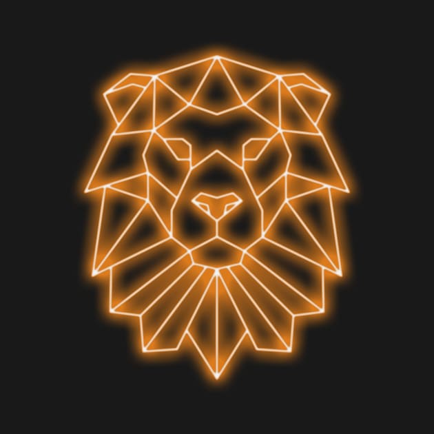 Neon lion by MarceloMoretti90