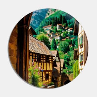 Medieval Towne - European Fantasy Render Pin