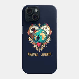 Travel Junkie, Tattoo Style Phone Case