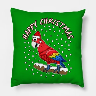 Christmas Parrot Birdwatchers Wildlife Funny Xmas 2021 Pillow