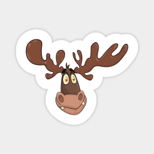 Wacky Cartoon Moose Magnet