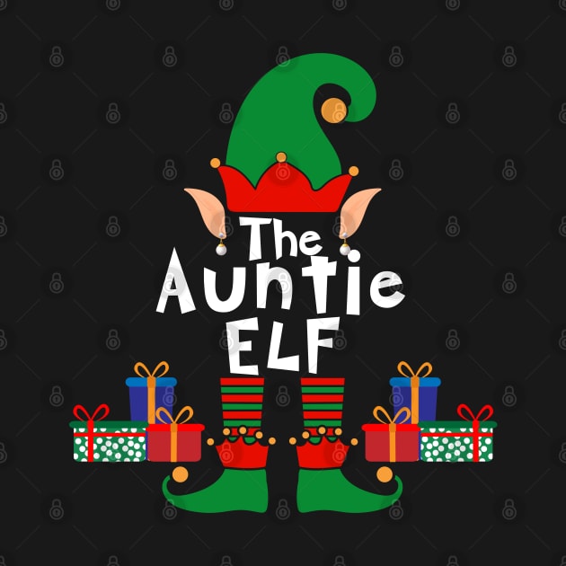 Funny Family Matching Christmas Aunt Elf by Mind Your Tee