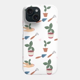 Pattern with Gardening elements Phone Case