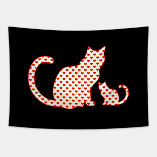 CUTE CAT AND KITTEN, Funny Cat Lover Gift for Feline Mom Dad, Tapestry