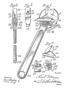 Wrench VINTAGE PATENT DRAWING Magnet