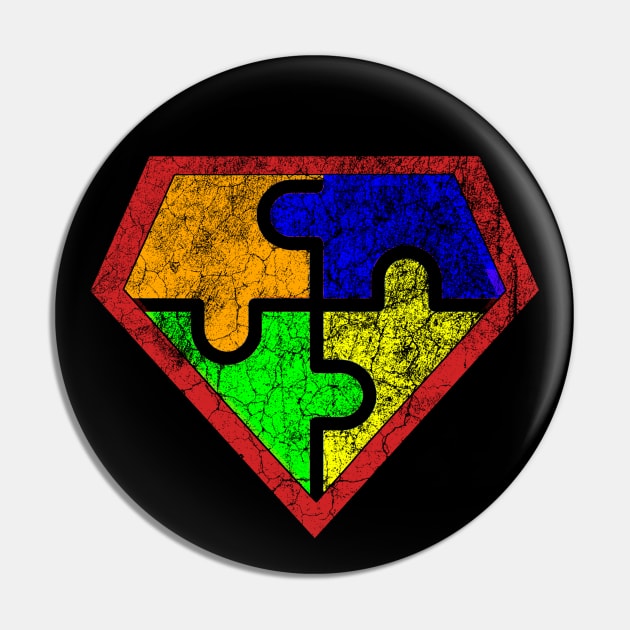 Superhero Autism Awareness Pin by chiinta