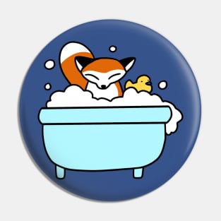 Bubble Bath Fox Pin