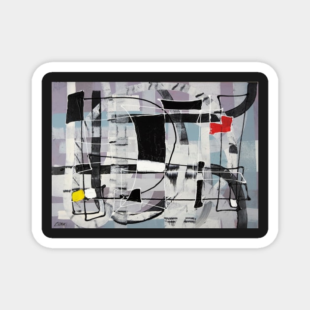 Expressive automatism abstract 907 Magnet by artsale