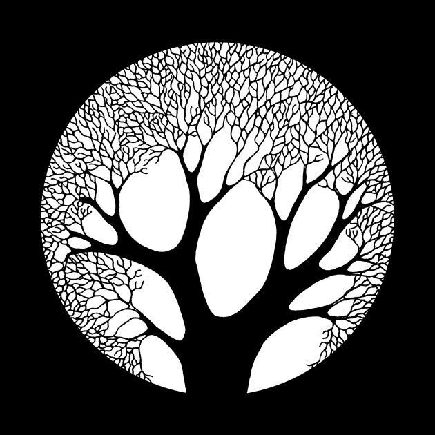 black and white tree design by thetreealien