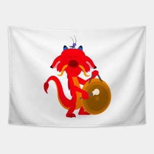 Minimalist Mushu & Cri-Kee Tapestry