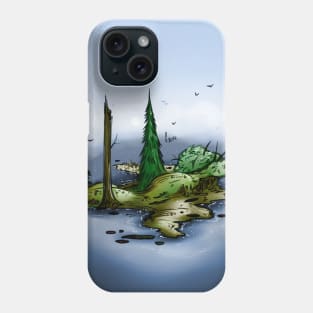 Island in the fog Phone Case