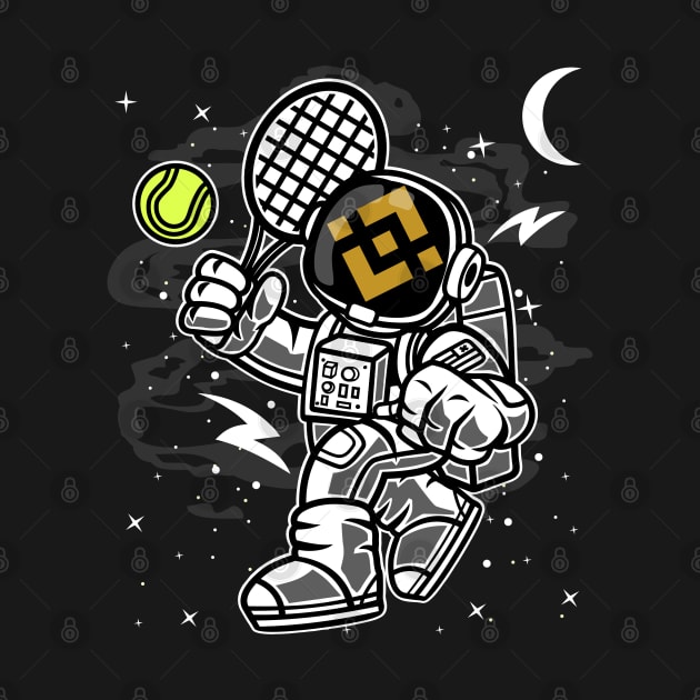 Astronaut Tennis Binance BNB Coin To The Moon Crypto Token Cryptocurrency Blockchain Wallet Birthday Gift For Men Women Kids by Thingking About