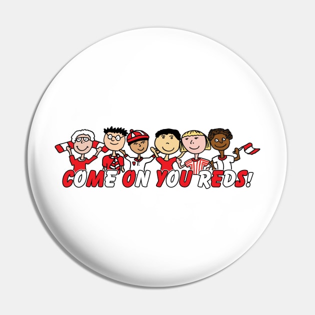 Football Fan Come on You Reds Pin by McNutt