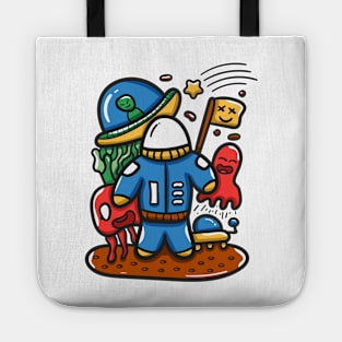 Alien Monster and Spaceman Tote