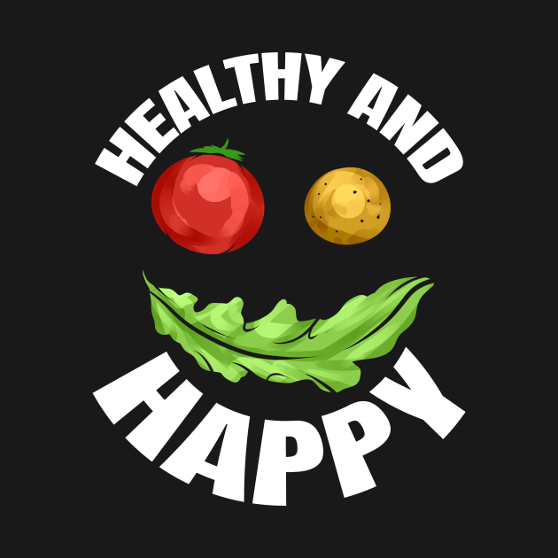 Veggie Face Is Healthy And Happy Because It Is Vegan by SinBle