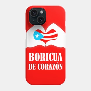 Puerto Rico Flag Heart Hands Boricua de Corazon Phone Case