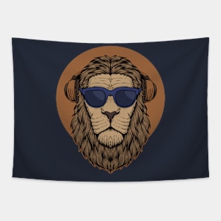 Cool Lion Head Tapestry