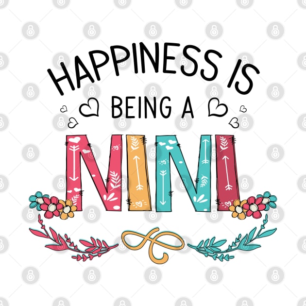 Happiness Is Being A Nini Wildflowers Valentines Mothers Day by KIMIKA