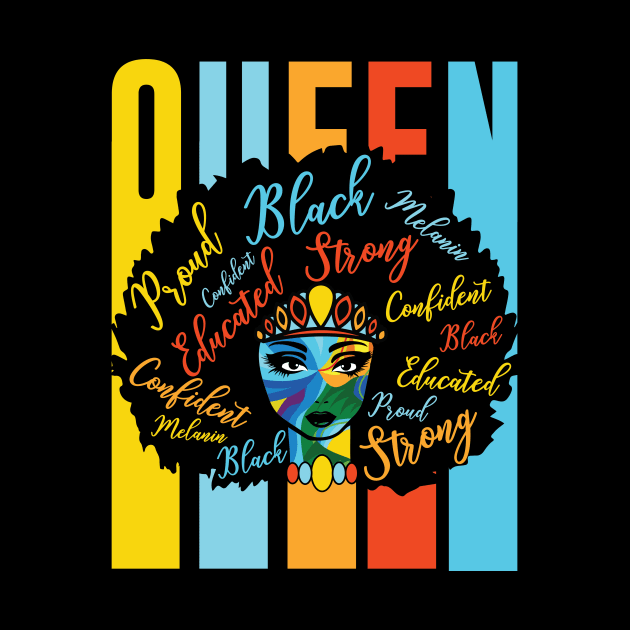 Black Queen African American Pride Power Love by Funnyawesomedesigns