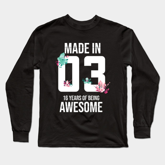 Womens Sweet Sixteen Birthday Shirts For Teenager Girls 16th Birthday Long Sleeve T Shirt Teepublic