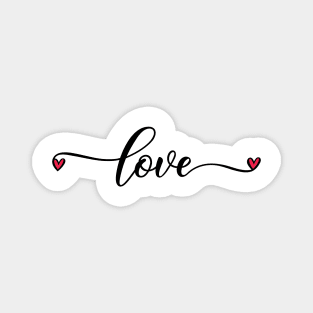 Valentine's Day Gift - Handwritten Love Logo Design Magnet