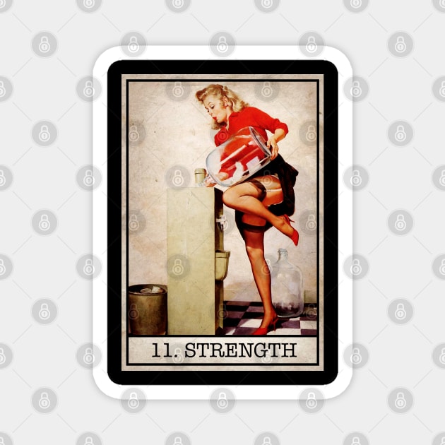 Tarot - Strength Magnet by Gwraggedann