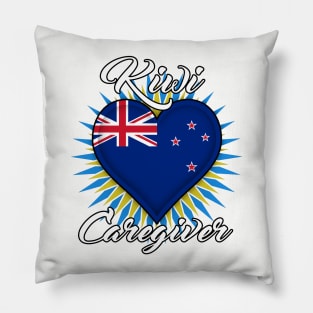 Kiwi Caregiver (white font) Pillow