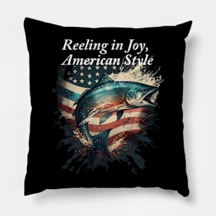 Reeling in Joy, American Style Pillow