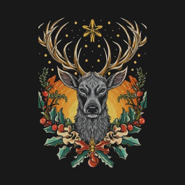 Dark deer Christmas by Word and Saying