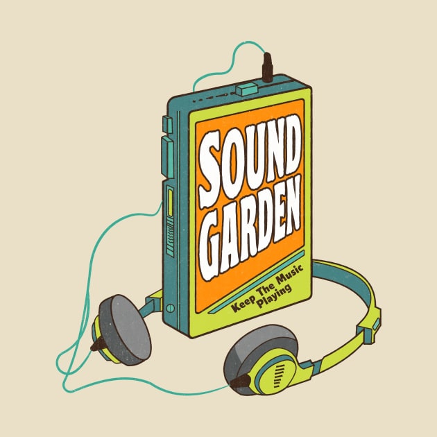 Soundgarden / Retro Walkman Design / Retro Music Art by EliseOB