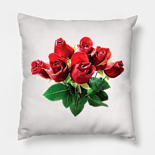 Red Rose Bouquet Pillow