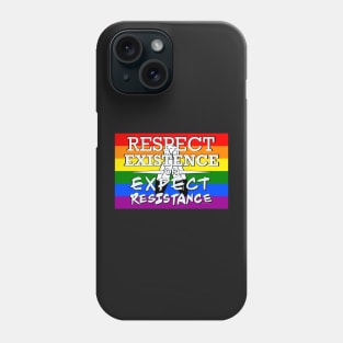 Respect Exsistence or Expect Resistance, Two-Spirit Pride Flag Phone Case