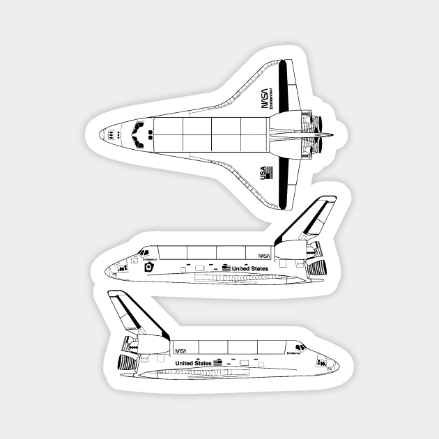 Space Shuttle Magnet by euglenii