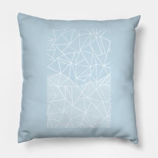 Ab Half and Half Electric Blue Pillow