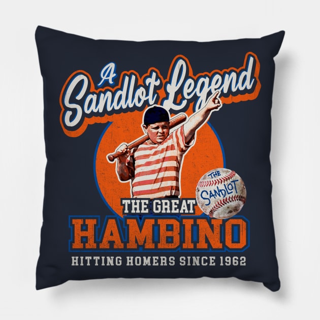 A Sandlot Legend The Great Hambino Pillow by Alema Art