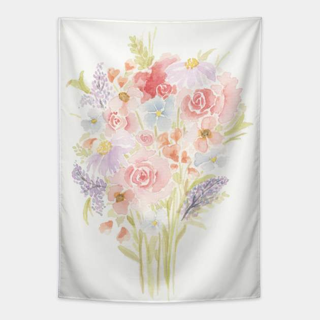 Pastel Florals Tapestry by sixhours