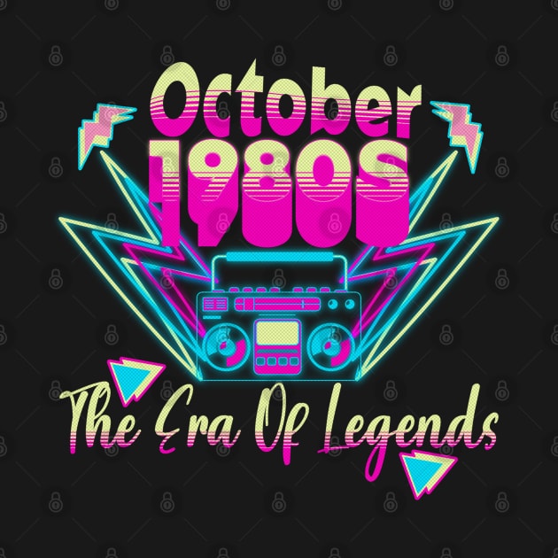 Birthday Boombox 1980s 80s Era Born Retro 1980 by Outrageous Flavors