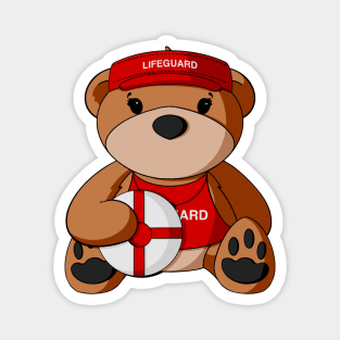 Lifeguard Teddy Bear Magnet