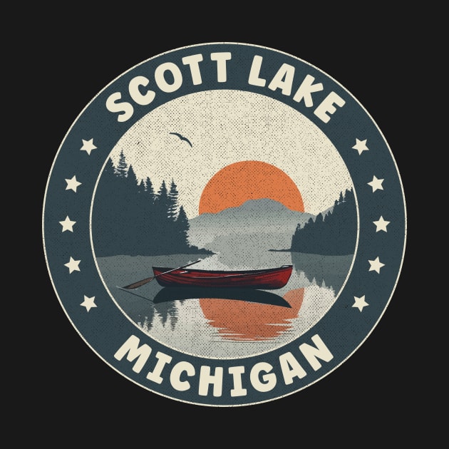 Scott Lake Michigan Sunset by turtlestart