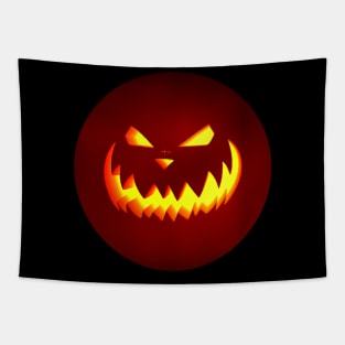 halloween pumpkin creepy smile Tapestry