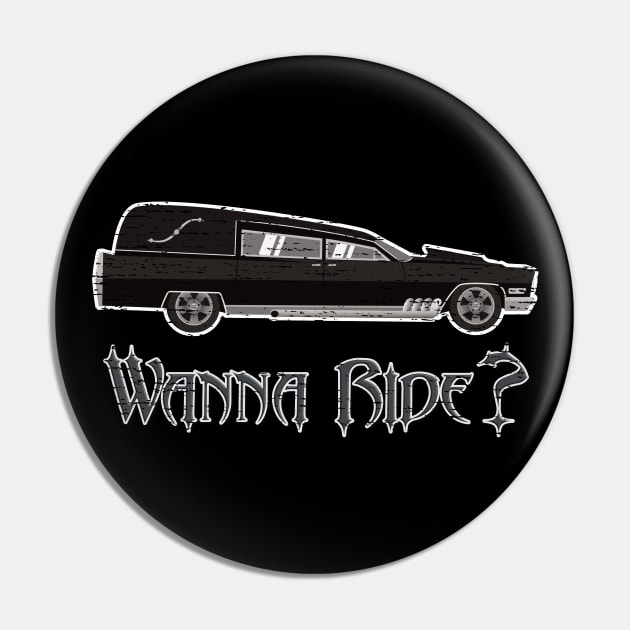 Funny Hearse Driver - Funeral Director Joke Pin by Graveyard Gossip