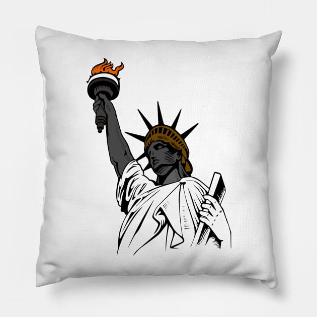 Statue of liberty Pillow by Right-Fit27