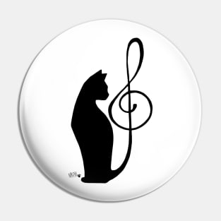 Cat Symphony Black Pin