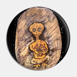 E.T. the Extra-Terrestrial going home Pin