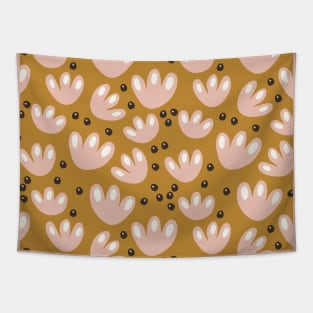 Pink petal honey pattern - Pink and Mustard Palette Tapestry