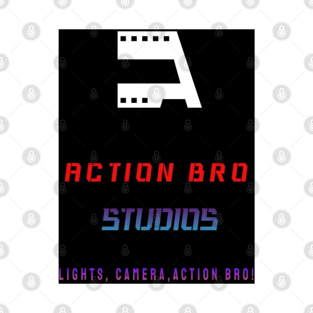 Film strip logo with new slogan by Action bro studios merch